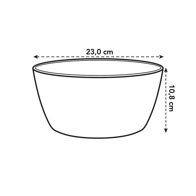 brussels schaal 23cm antraciet